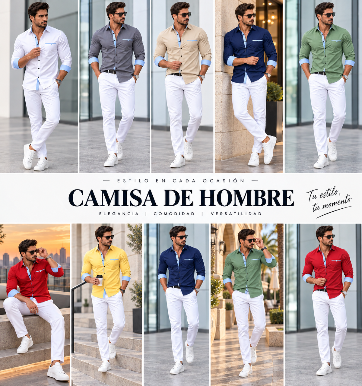 Camisa de Hombre de Manga Larga – Elegante, Casual y Versátil