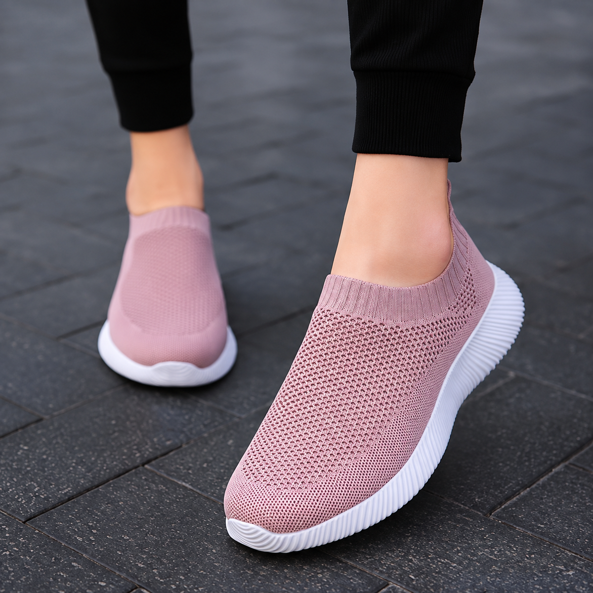 Zapatillas de deporte con plataforma de malla transpirable