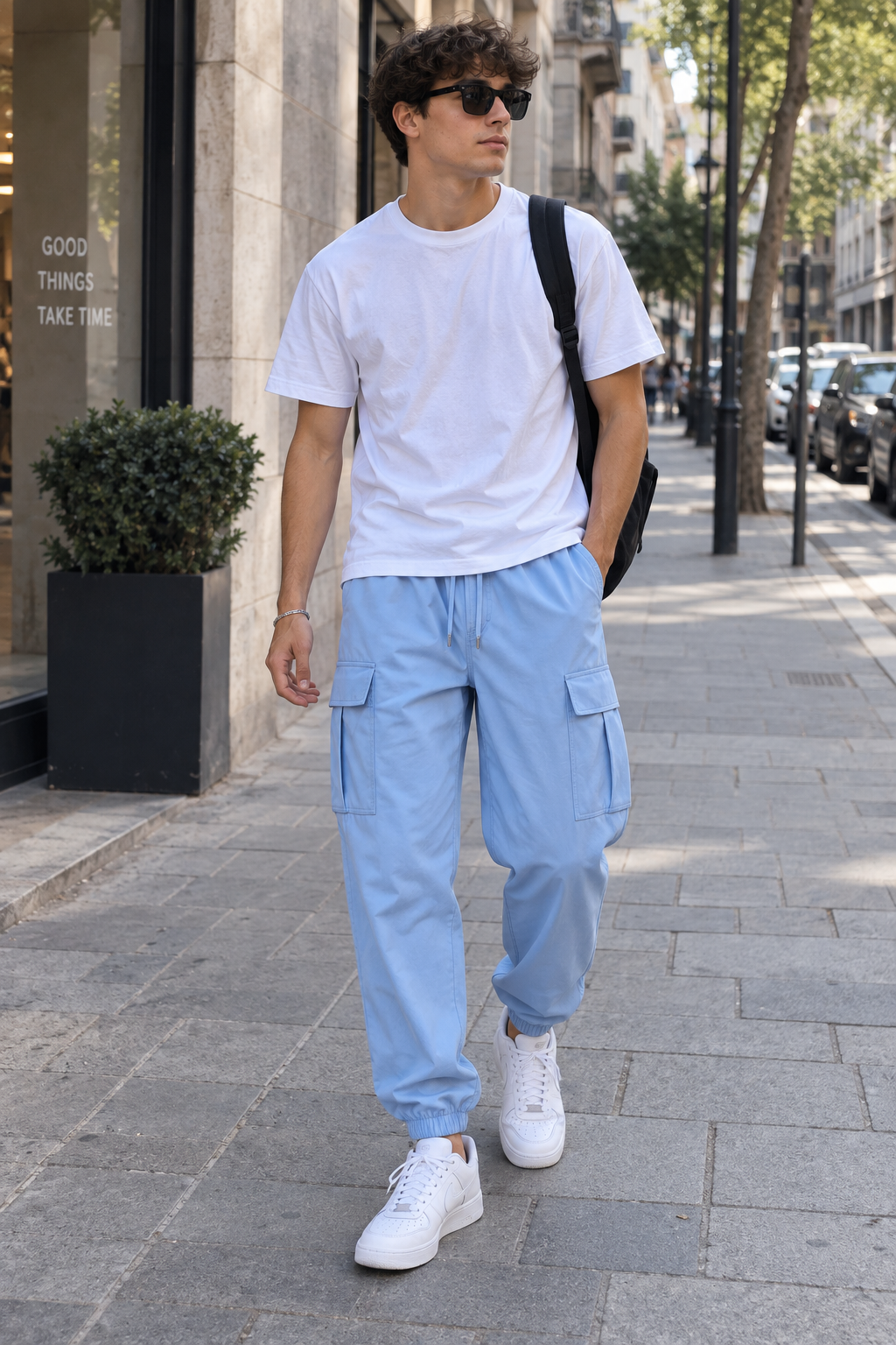 Pantalón Cargo Jogger Hombre | Algodón y Lino