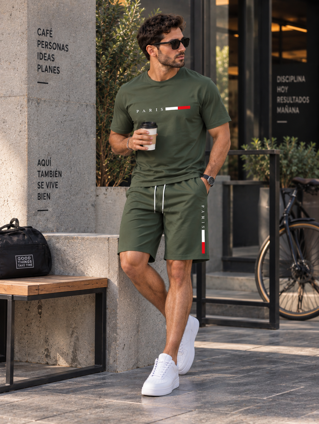 Conjunto Deportivo Casual de 2 Piezas para Hombre