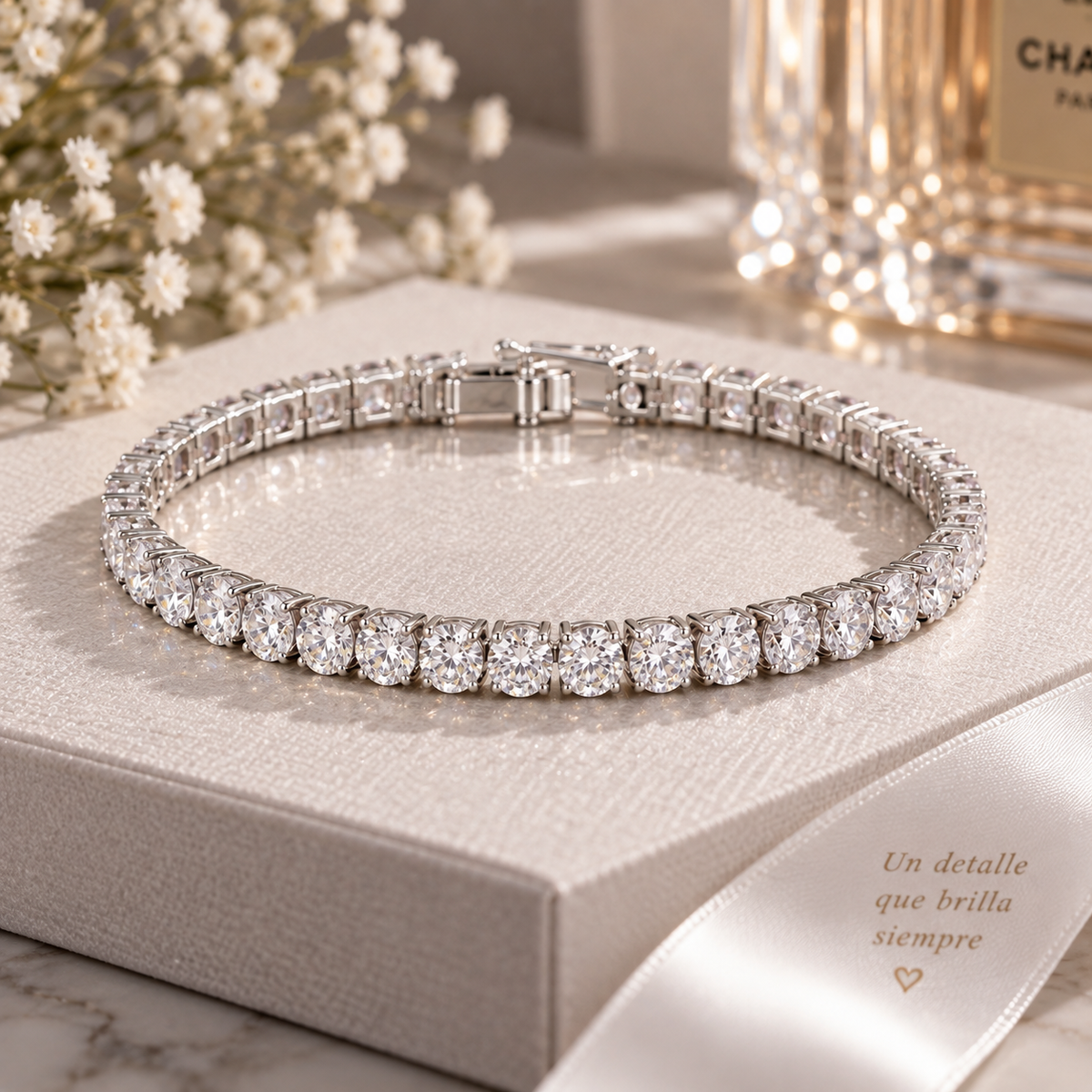Pulsera Tennis Aurelia – Elegancia que Brilla