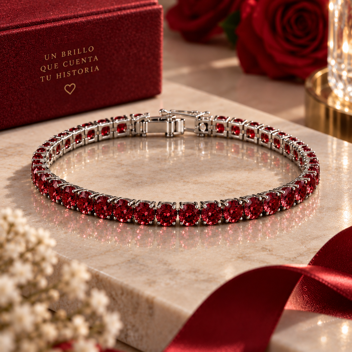 Pulsera Tennis Aurelia – Elegancia que Brilla