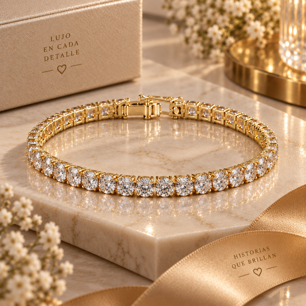 Pulsera Tennis Aurelia – Elegancia que Brilla
