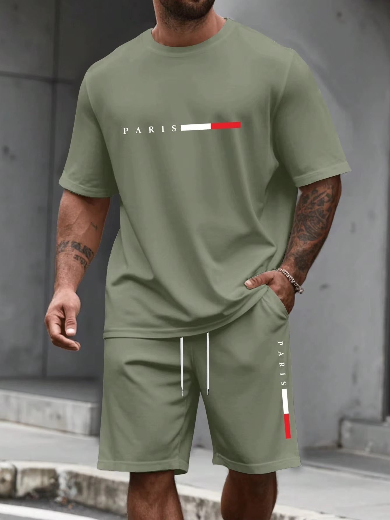 Conjunto Deportivo Casual de 2 Piezas para Hombre