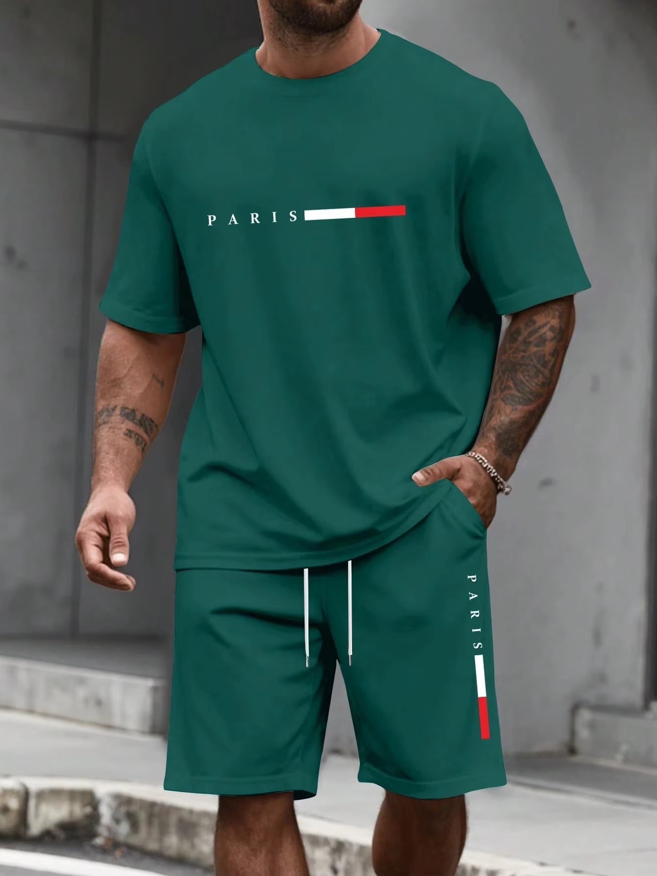 Conjunto Deportivo Casual de 2 Piezas para Hombre