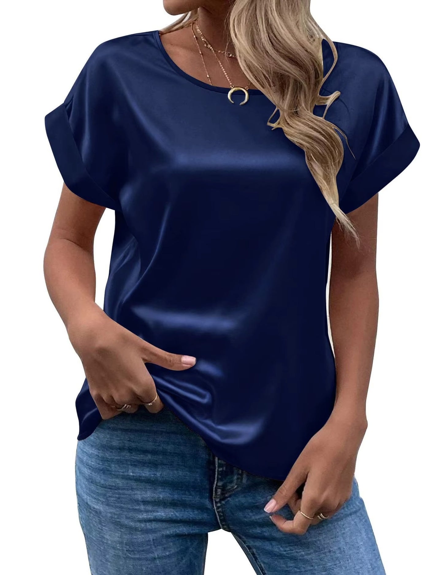 Camiseta Satinada de Manga Corta