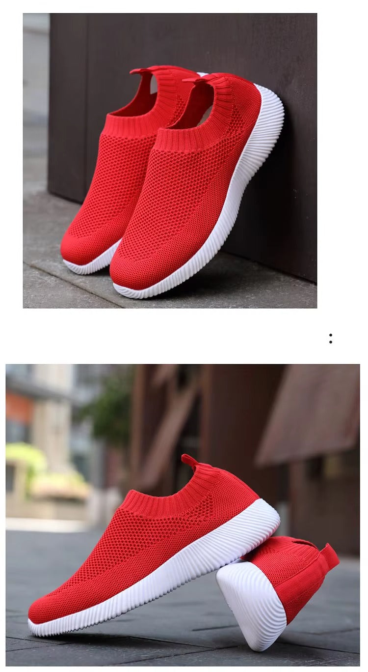 Zapatillas de deporte con plataforma de malla transpirable