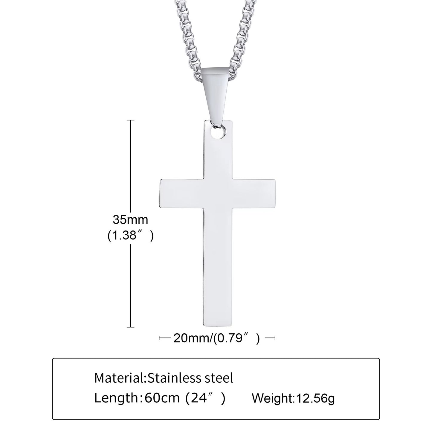 Colgante de cruz elegante para hombre