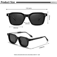 Gafas de Sol Cuadradas Elegantes HBK para Hombre, Montura de Moda, Patillas Vintage, Gafas de Regalo para Mujer, Viajes, Negocios, Fiestas, Protección UV400