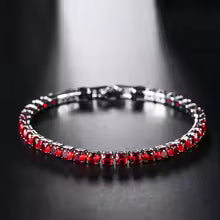 Pulsera de tenis de circón con microincrustaciones de 4mm para mujer, pulsera para hombre, accesorios de joyería para hombre