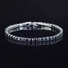 Pulsera de tenis de circón con microincrustaciones de 4mm para mujer, pulsera para hombre, accesorios de joyería para hombre