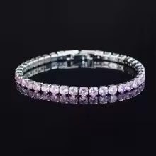 Pulsera de tenis de circón con microincrustaciones de 4mm para mujer, pulsera para hombre, accesorios de joyería para hombre