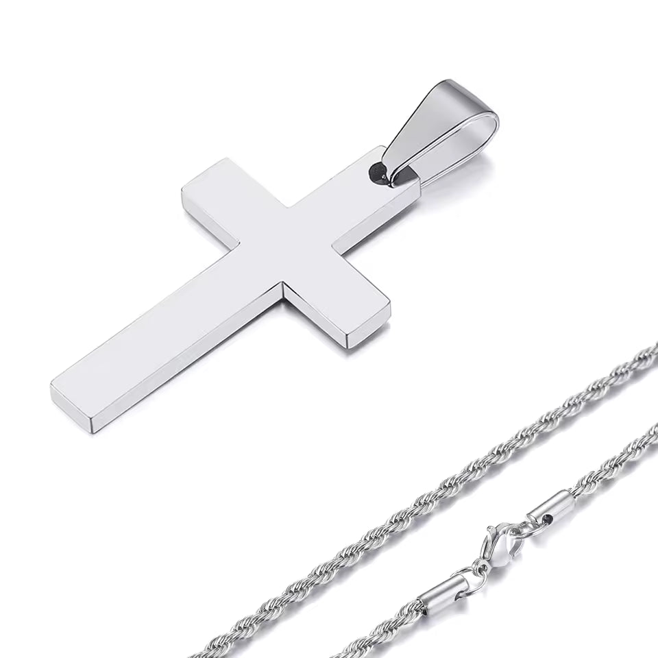 Colgante de cruz elegante para hombre