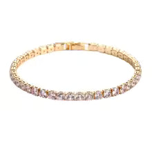 Pulsera de tenis de circón con microincrustaciones de 4mm para mujer, pulsera para hombre, accesorios de joyería para hombre