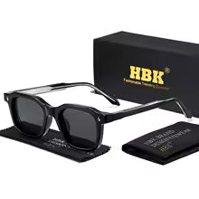Gafas de Sol Cuadradas Elegantes HBK para Hombre, Montura de Moda, Patillas Vintage, Gafas de Regalo para Mujer, Viajes, Negocios, Fiestas, Protección UV400