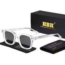 Gafas de Sol Cuadradas Elegantes HBK para Hombre, Montura de Moda, Patillas Vintage, Gafas de Regalo para Mujer, Viajes, Negocios, Fiestas, Protección UV400