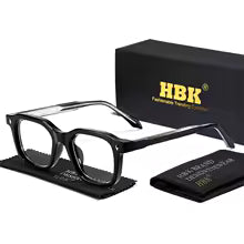 Gafas de Sol Cuadradas Elegantes HBK para Hombre, Montura de Moda, Patillas Vintage, Gafas de Regalo para Mujer, Viajes, Negocios, Fiestas, Protección UV400