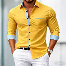 amisa de Hombre de Manga Larga – Elegante, Casual y Versátil