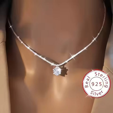 Collar de acero inoxidable chapado en oro y plata para mujer