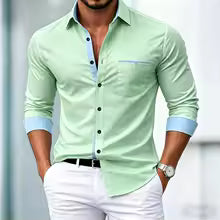 amisa de Hombre de Manga Larga – Elegante, Casual y Versátil