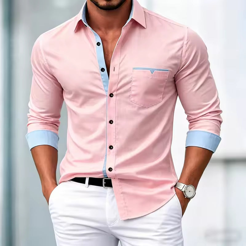 amisa de Hombre de Manga Larga – Elegante, Casual y Versátil