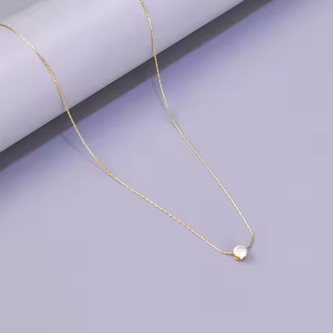 Collar de acero inoxidable chapado en oro y plata para mujer