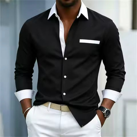 amisa de Hombre de Manga Larga – Elegante, Casual y Versátil