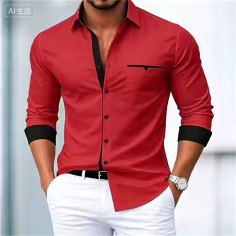 amisa de Hombre de Manga Larga – Elegante, Casual y Versátil